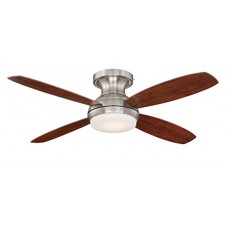 GE Pierson 52" Brushed Nickel LED Indoor Ceiling Fan with SkyPlug Technology for Instant Plug and Play Mounting - B071X6Z883